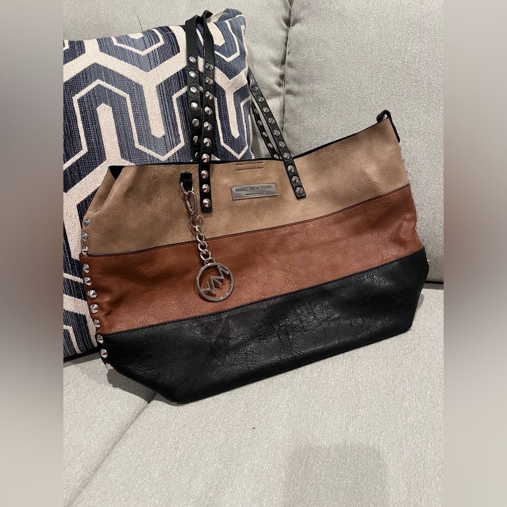 Marc New York Black, Brown, and Tan Tote